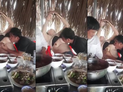 Đưa bạn về miền tây nhậu ở chòi lá đặc sản như này nhậu mãi