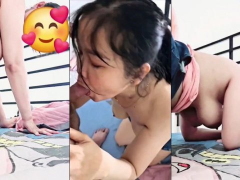 Em gái vú to đung đưa lúc lắc bú cu kẹp vú anh